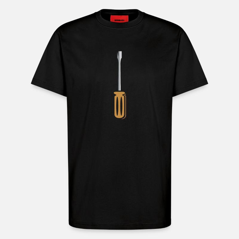 Screwdriver Tool Design for Craftsmen - T-Shirt - made by SPREAD - SOLID BLACK