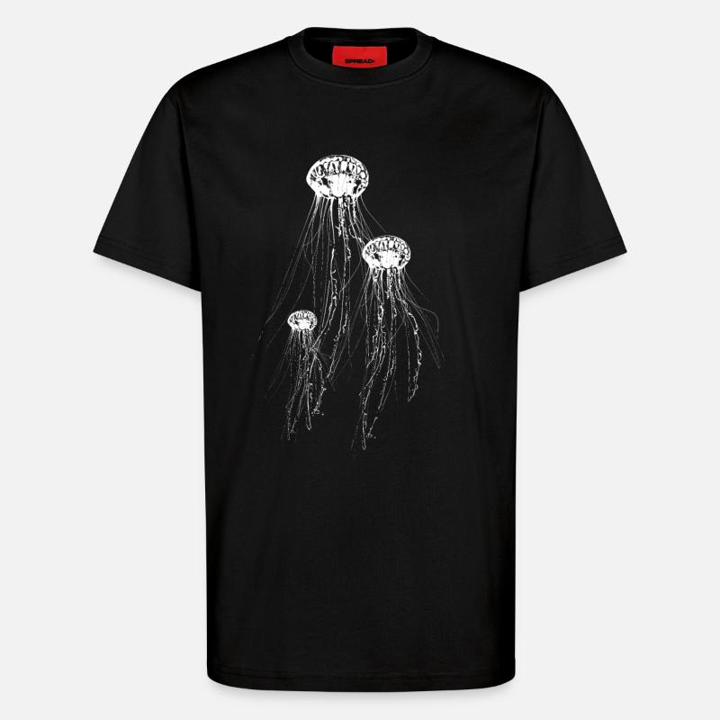 Qualle - T-Shirt - made by SPREAD - SOLID BLACK