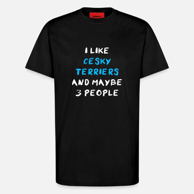 Cesky Terrier - T-shirt bio décontracté fabriqué en UE - SOLID BLACK