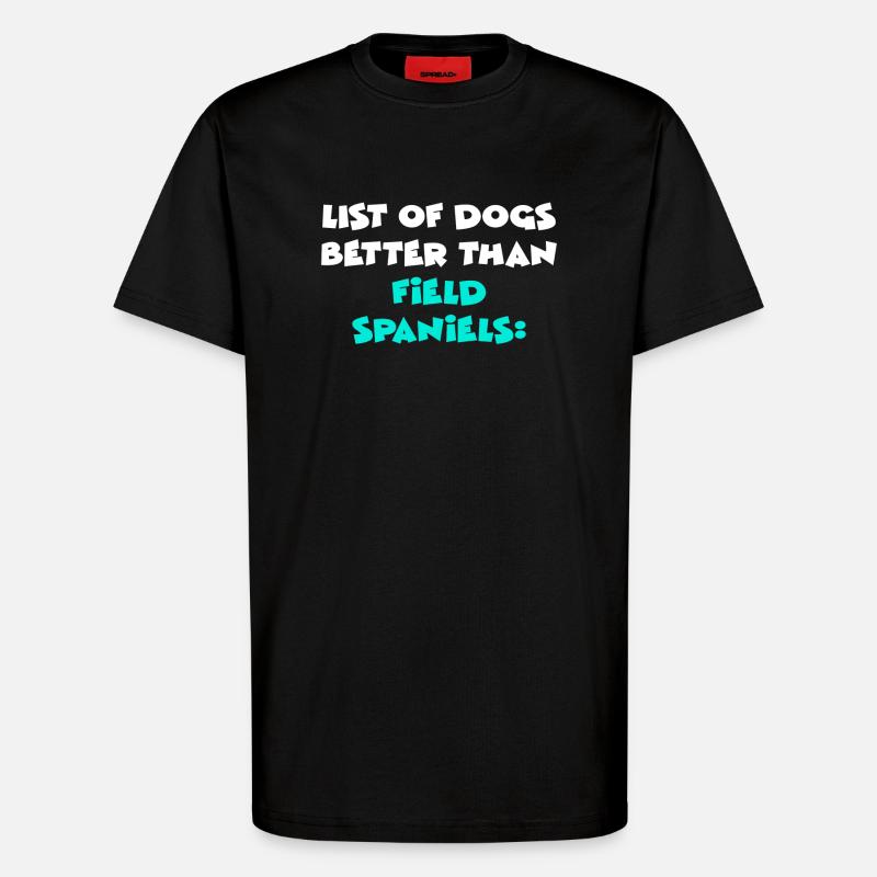 Field Spaniel - T-Shirt - made by SPREAD - SOLID BLACK