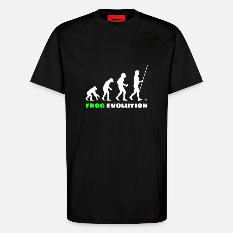 Frog Evolution - T-Shirt - made by SPREAD - SOLID BLACK