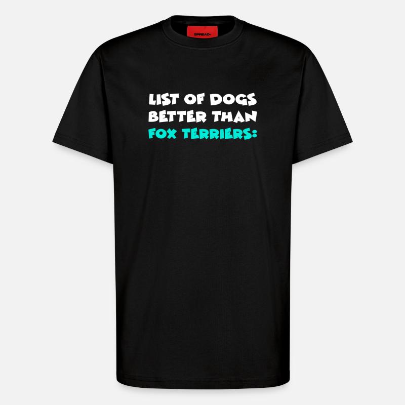 Fox Terrier - T-Shirt - made by SPREAD - SOLID BLACK