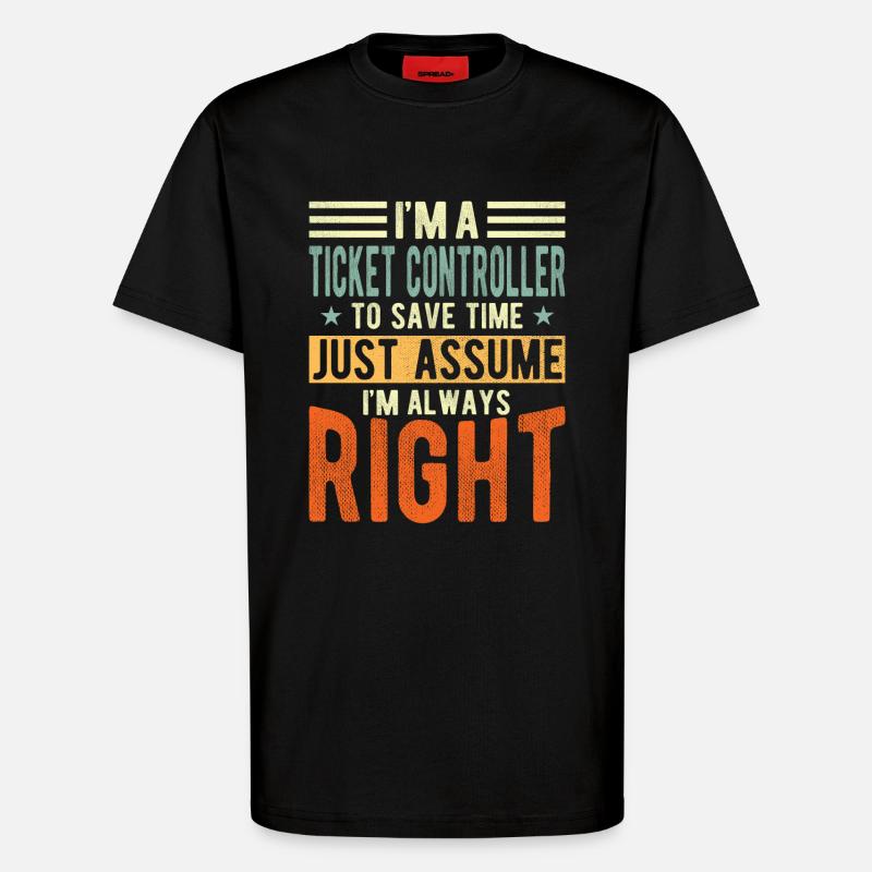 Ticket Controller - T-Shirt - made by SPREAD - SOLID BLACK