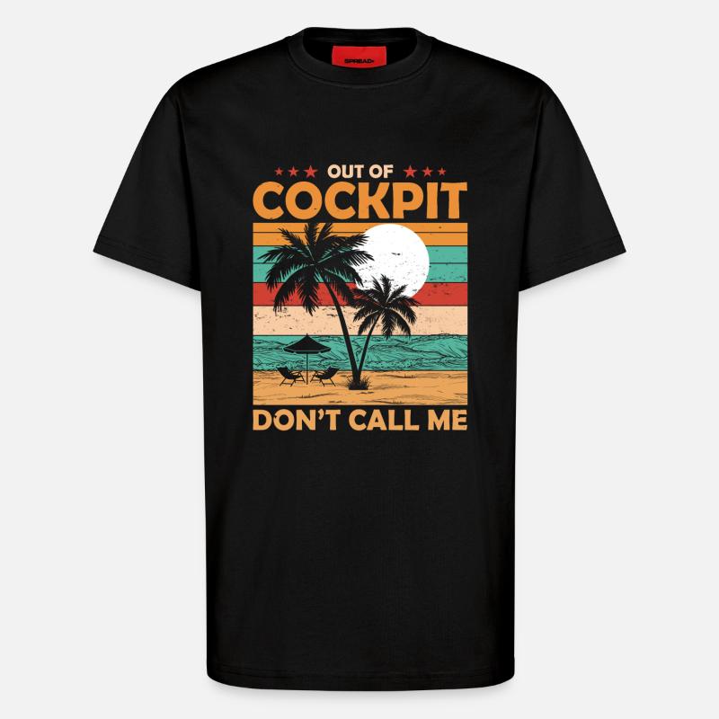 Pilot Rente Geschenk - T-Shirt - made by SPREAD - SOLID BLACK