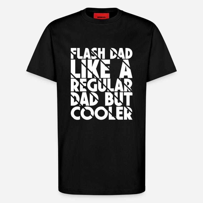 Bloc Flash Papa Boulderer - T-shirt bio décontracté fabriqué en UE - SOLID BLACK