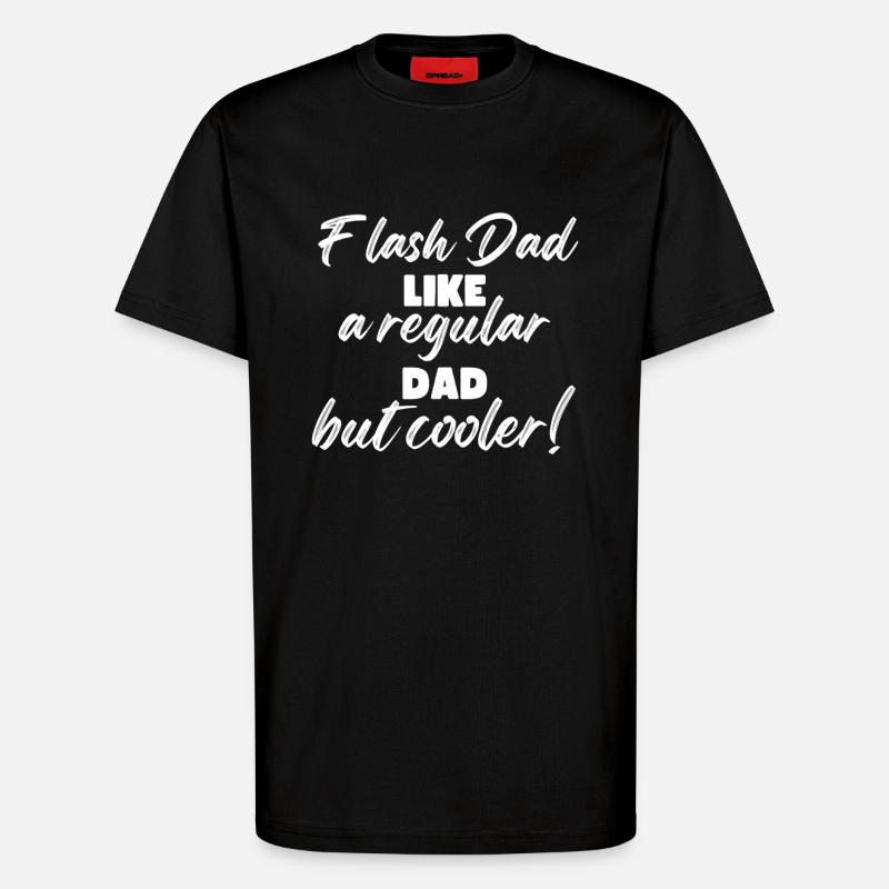 Bloc Flash Papa Boulderer - T-shirt bio décontracté fabriqué en UE - SOLID BLACK
