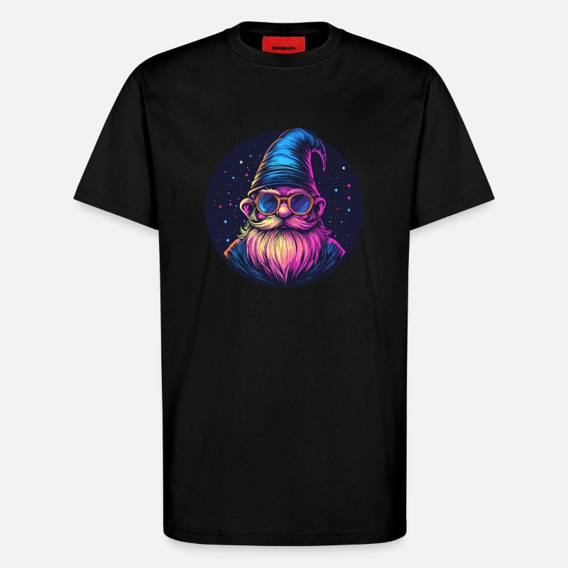 Weltraum Zwerg Retro Look - T-Shirt - made by SPREAD - SOLID BLACK