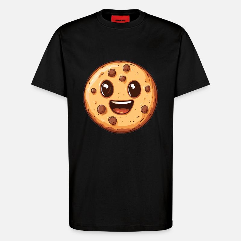 Lachender Cookie - T-Shirt - made by SPREAD - SOLID BLACK