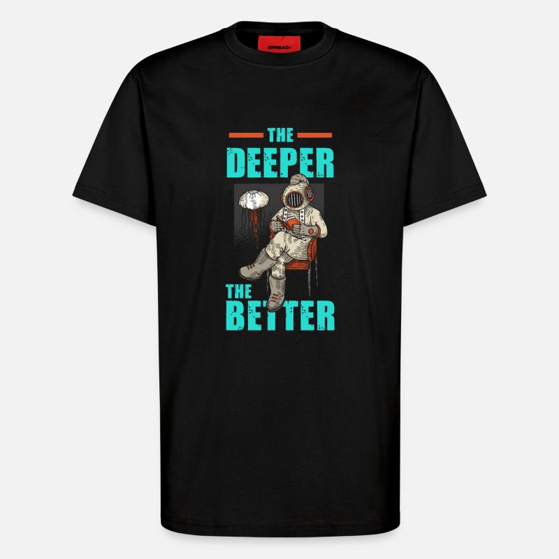 Diver diving course gift - T-Shirt - made by SPREAD - SOLID BLACK