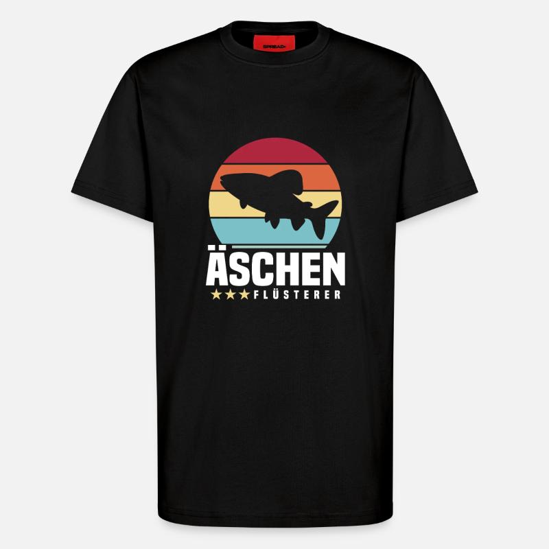 Äschen Flüsterer - T-Shirt - made by SPREAD - SOLID BLACK