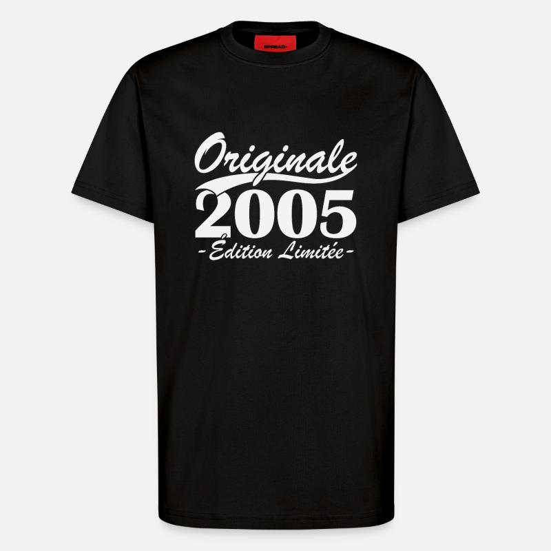 Originale 2005 édition limitée - T-shirt bio décontracté fabriqué en UE - SOLID BLACK
