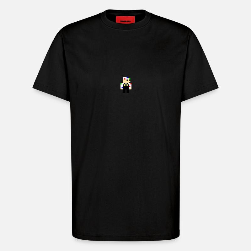 Pixel Clown – Retro Bunt - T-Shirt - made by SPREAD - SOLID BLACK