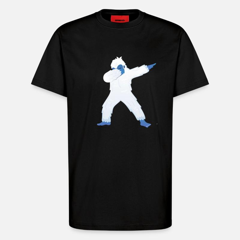 Dabbing Yeti Dab Dance - T-shirt bio décontracté fabriqué en UE - SOLID BLACK