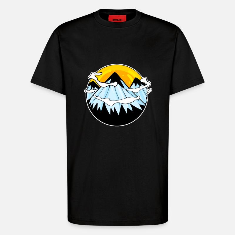 Mountain Mountains - T-Shirt - made by SPREAD - SOLID BLACK