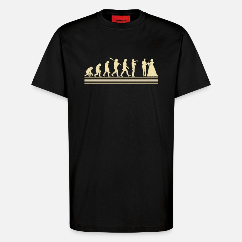 Évolution du photographe de mariage - T-shirt bio décontracté fabriqué en UE - SOLID BLACK