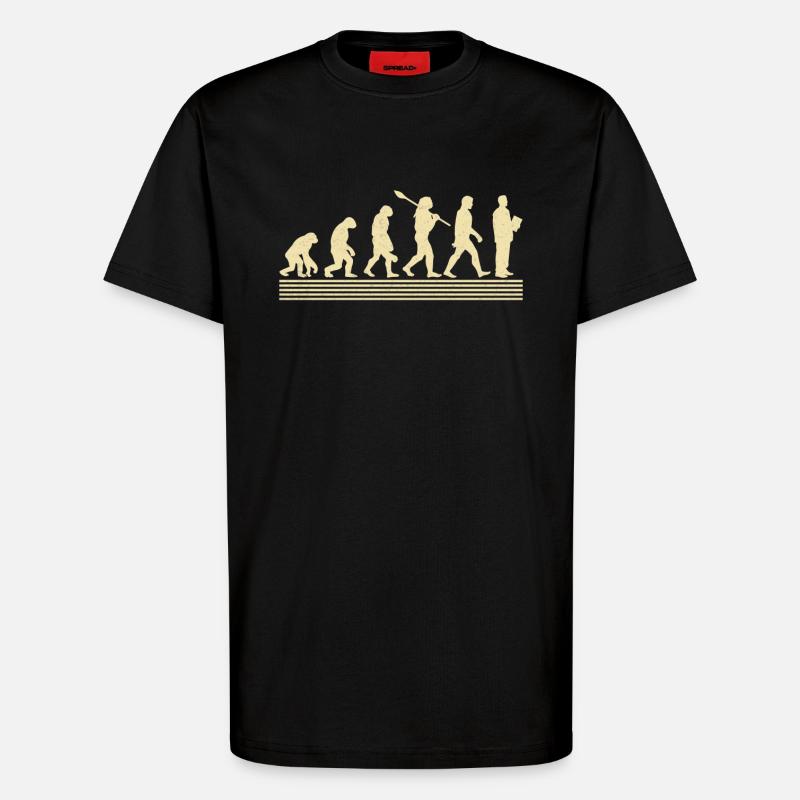 Évolution du médecin - T-shirt bio décontracté fabriqué en UE - SOLID BLACK