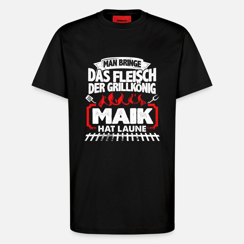 MAIK - Grill - T-Shirt - made by SPREAD - SOLID BLACK