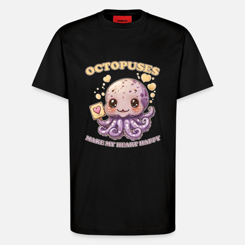 Funny Octopus Cephalopod Squid Gift - T-Shirt - made by SPREAD - SOLID BLACK
