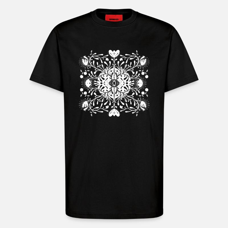 Folklore Pattern - T-Shirt - made by SPREAD - SOLID BLACK