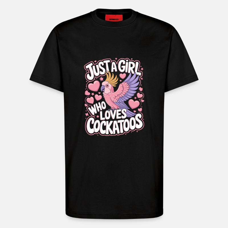 Kakadu Papagei Mädchen Spruch - T-Shirt - made by SPREAD - SOLID BLACK