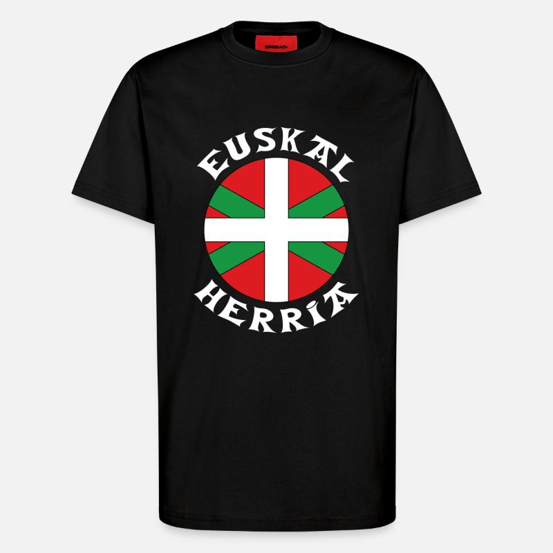 Baskische Land Design 7 - T-Shirt - made by SPREAD - SOLID BLACK