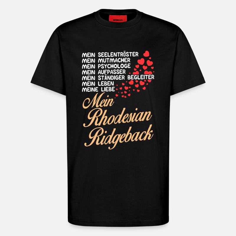 Rhodesian-Ridgeback- Mein - T-Shirt - made by SPREAD - SOLID BLACK
