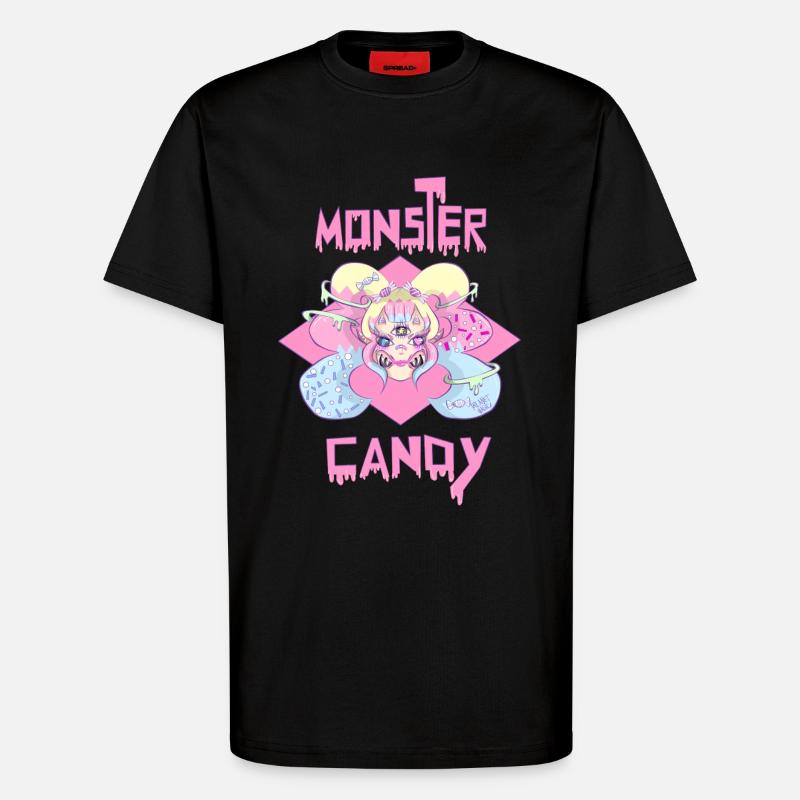 Monster Candy - T-Shirt - made by SPREAD - SOLID BLACK