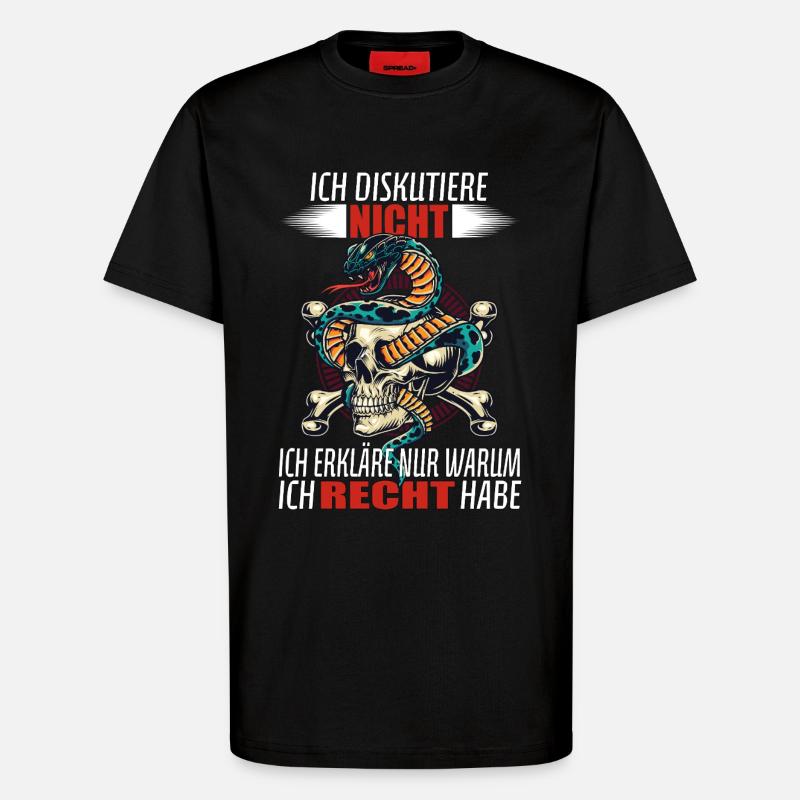 Je ne discute pas - j’explique juste... - T-shirt bio décontracté fabriqué en UE - SOLID BLACK