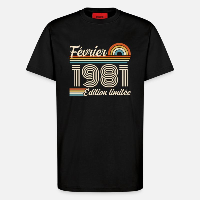 Februar 1981 - T-Shirt - made by SPREAD - SOLID BLACK
