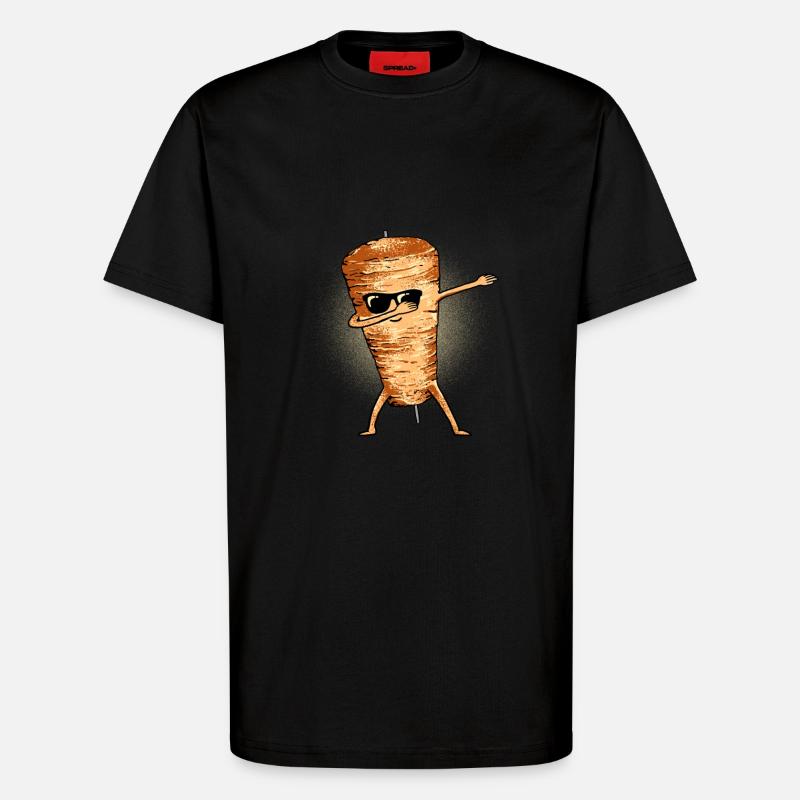 Dabbender brochette de kebab Dab - T-shirt bio décontracté fabriqué en UE - SOLID BLACK