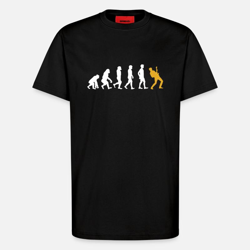 Guitariste cadeau évolution guitare - T-shirt bio décontracté fabriqué en UE - SOLID BLACK