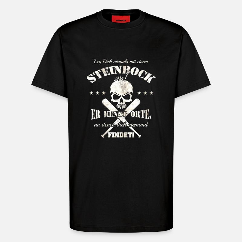Steinbock - T-Shirt - made by SPREAD - SOLID BLACK