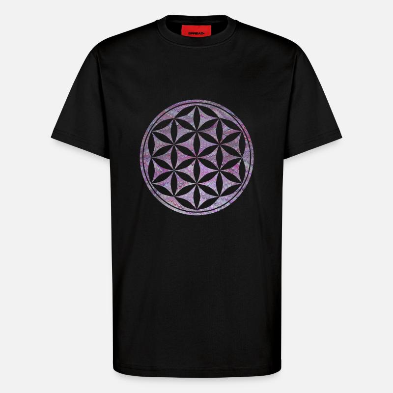blume des lebens e 62 - T-Shirt - made by SPREAD - SOLID BLACK