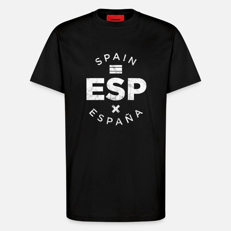 ESP, Spain - T-Shirt - made by SPREAD - SOLID BLACK