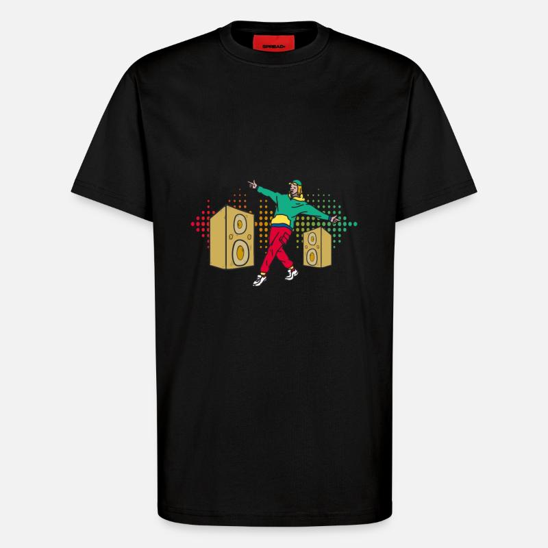 Breakdance Breakdancer - T-Shirt - made by SPREAD - SOLID BLACK
