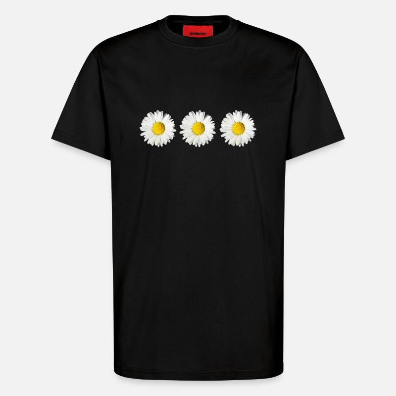 Daisy (3x) - T-shirt bio décontracté fabriqué en UE - SOLID BLACK