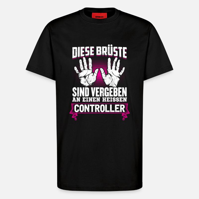 CONTROLLER - Brüste - T-Shirt - made by SPREAD - SOLID BLACK