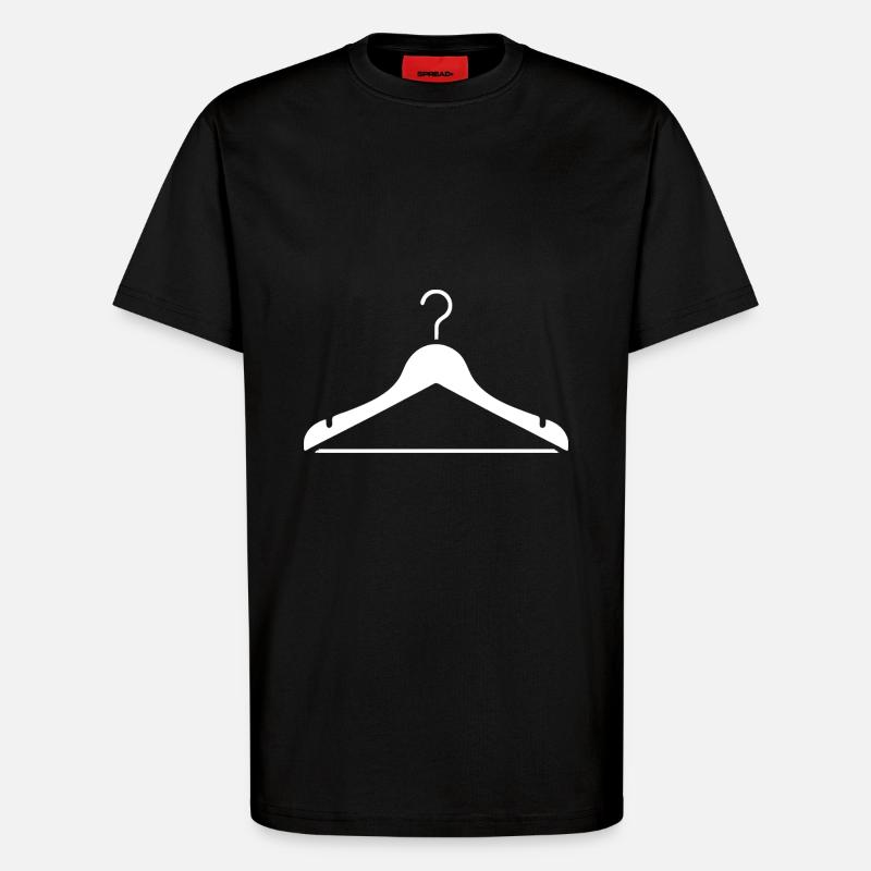 Simple hanger design - T-Shirt - made by SPREAD - SOLID BLACK