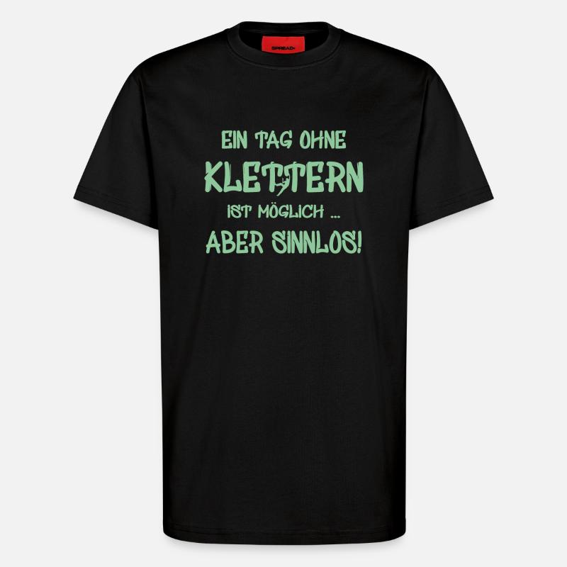 Kletterer Boulderer klettern bouldern - T-Shirt - made by SPREAD - SOLID BLACK