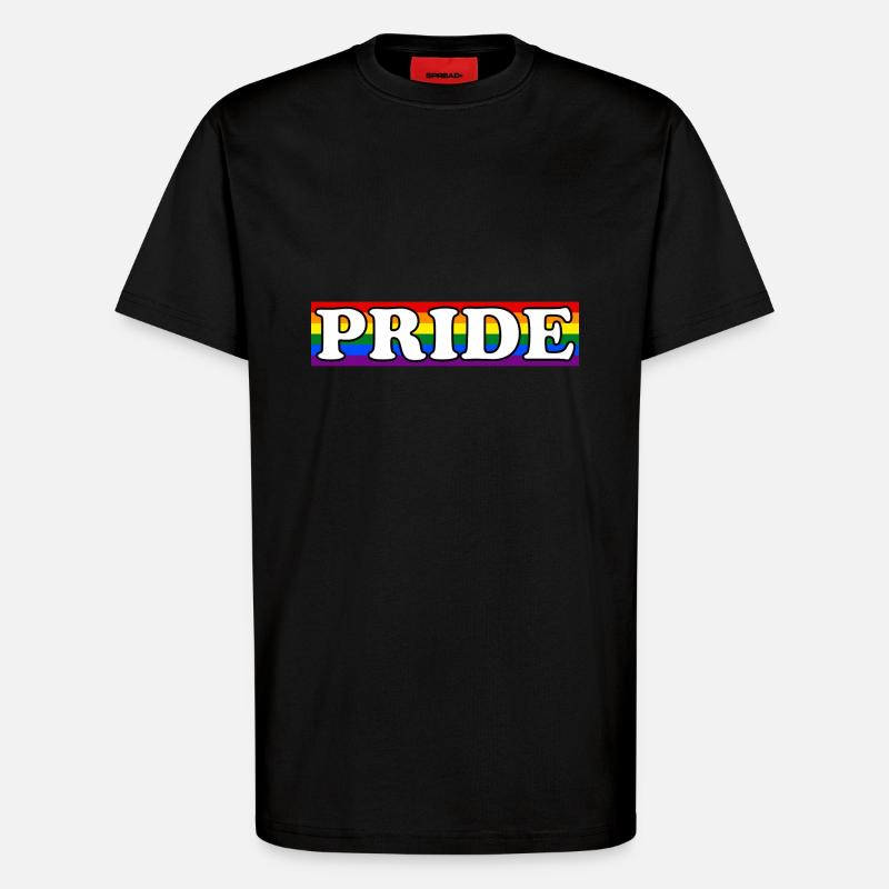 Pride Regenbogen - T-Shirt - made by SPREAD - SOLID BLACK