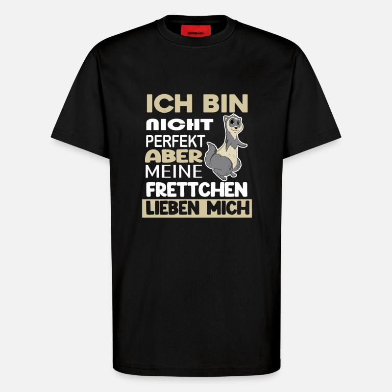 Frettchen - T-Shirt - made by SPREAD - SOLID BLACK