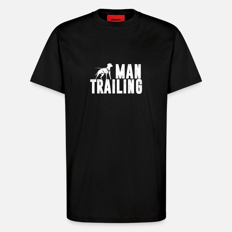 T-Shirt Mantrailing Training - T-shirt bio décontracté fabriqué en UE - SOLID BLACK