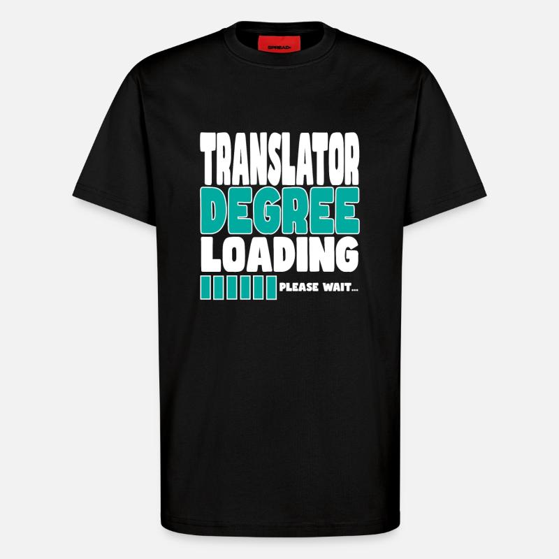 Translator invites training - T-Shirt - made by SPREAD - SOLID BLACK