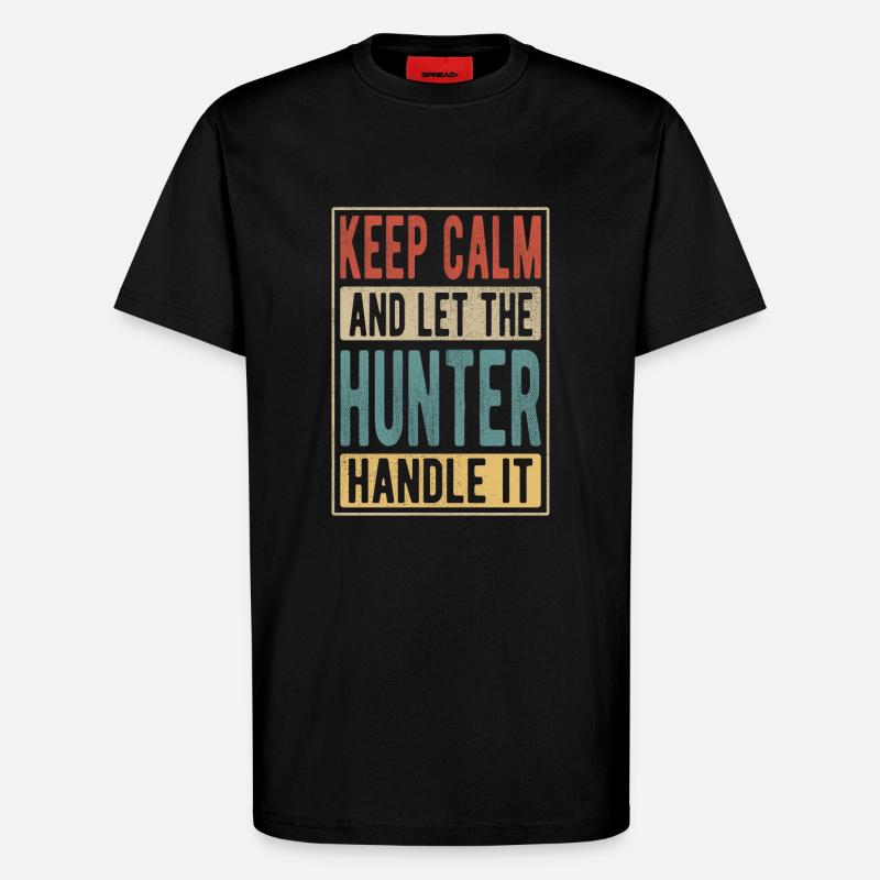 Hunter Retro Geschenk - T-Shirt - made by SPREAD - SOLID BLACK