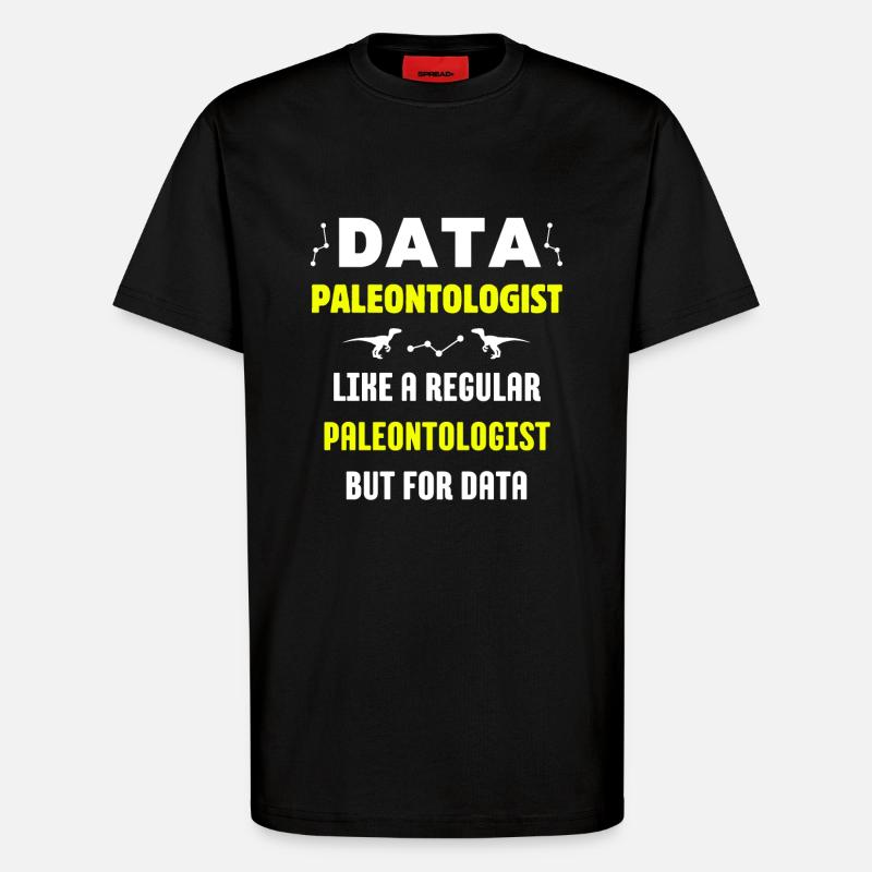 DATA DINOSAUR PALEONTOLOGIST FUNNY SCIENCE - T-shirt bio décontracté fabriqué en UE - SOLID BLACK