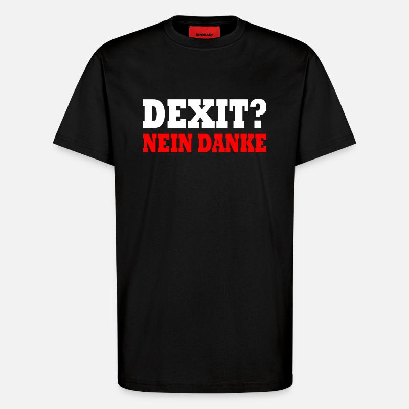 Dexit non merci - T-shirt bio décontracté fabriqué en UE - SOLID BLACK