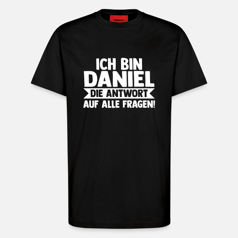 Vorname Daniel - T-Shirt - made by SPREAD - SOLID BLACK
