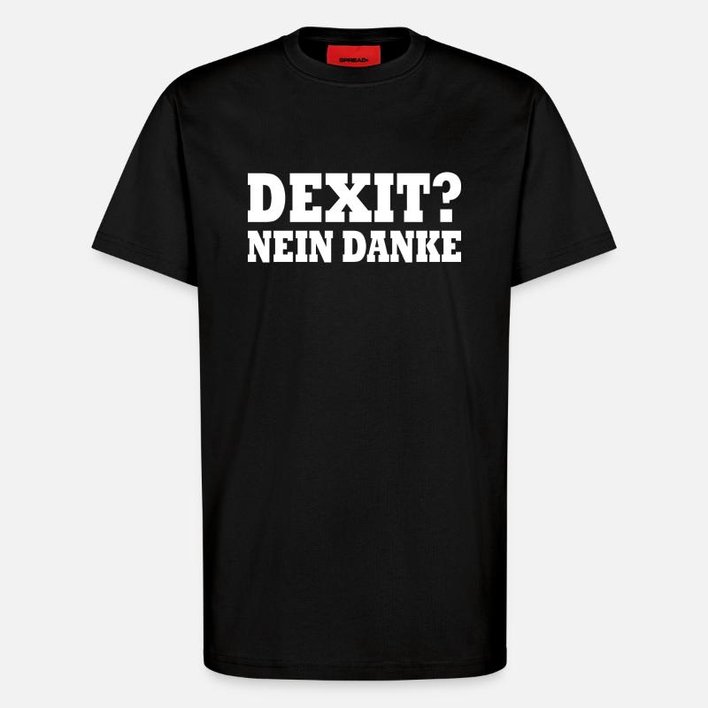 Dexit non merci - T-shirt bio décontracté fabriqué en UE - SOLID BLACK