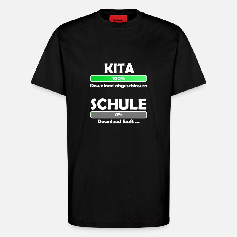 Schule loading - Schulbeginn - Einschulung - T-Shirt - made by SPREAD - SOLID BLACK
