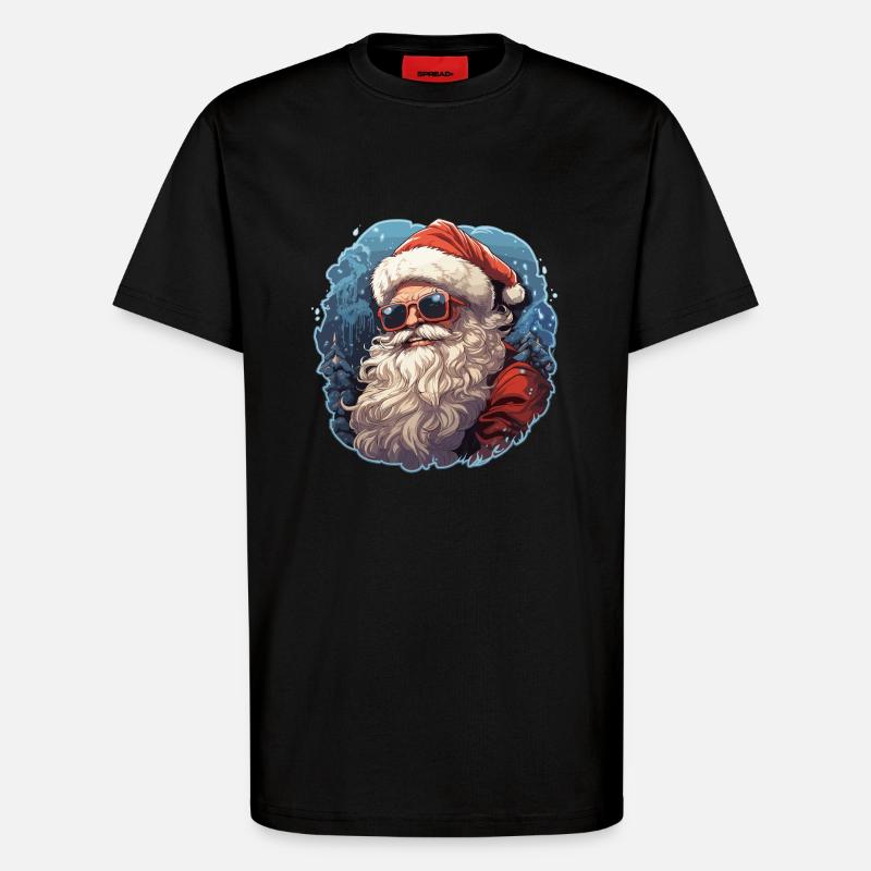 Weihnachtsmann - Illustration - T-Shirt - made by SPREAD - SOLID BLACK